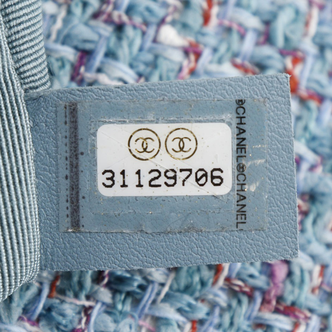 Chanel Sac à main 19 à rabat Tweed Moyen Bleu – vue 5 – GABY PARIS