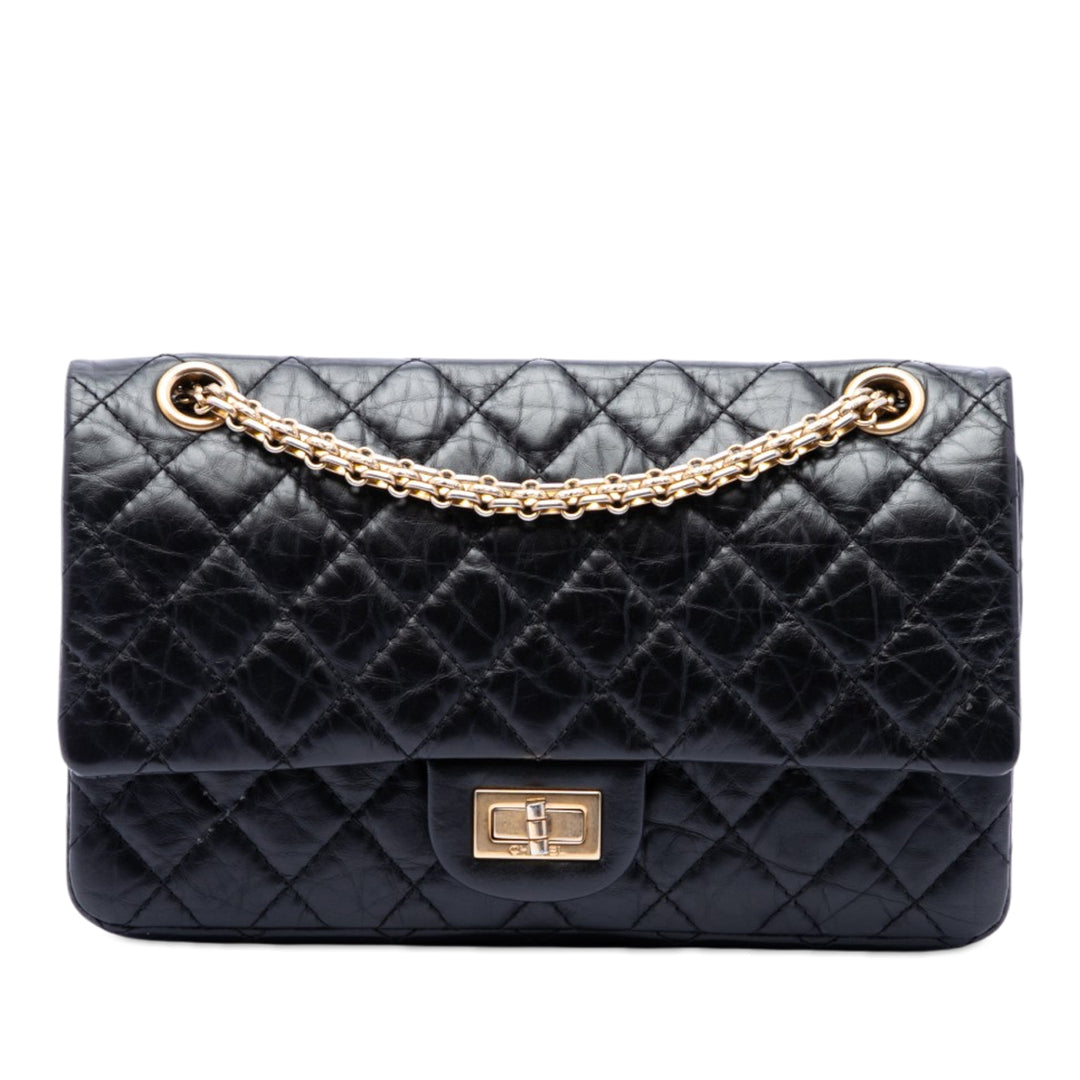 Chanel Matelassé vieilli Cuir de veau Reissue 2.55 Double rabat 225