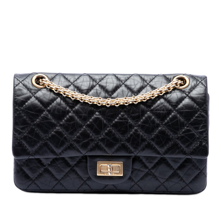 Chanel Matelassé vieilli Cuir de veau Reissue 2.55 Double rabat 225