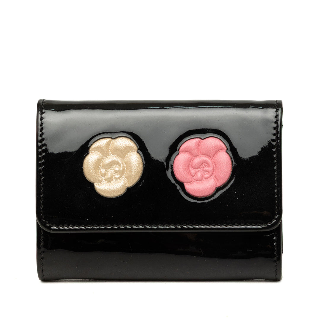 Chanel CC Camellia Porte-clés Noir – vue principale – GABY PARIS