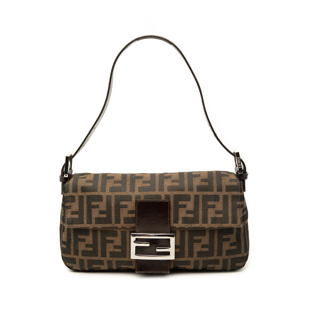 Fendi Zucca Baguette Marron – vue principale – GABY PARIS