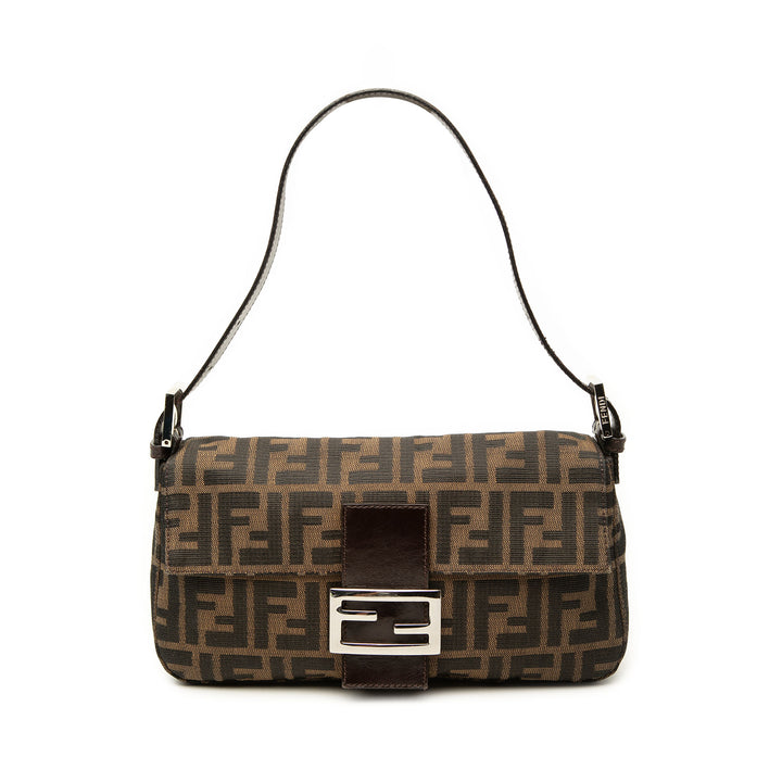 Fendi Zucca Baguette Marron – vue principale – GABY PARIS