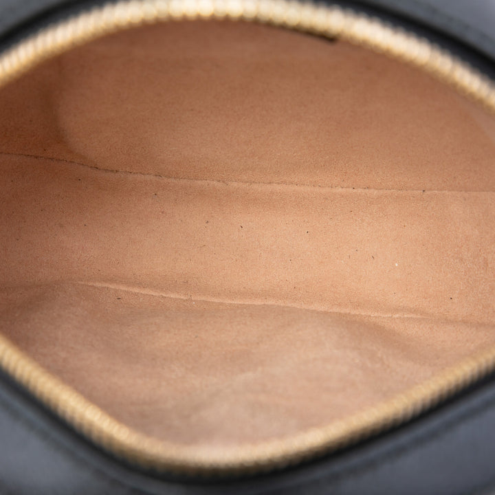 Gucci Web Ophidia Rond Sac Mini Cuir de veau Noir