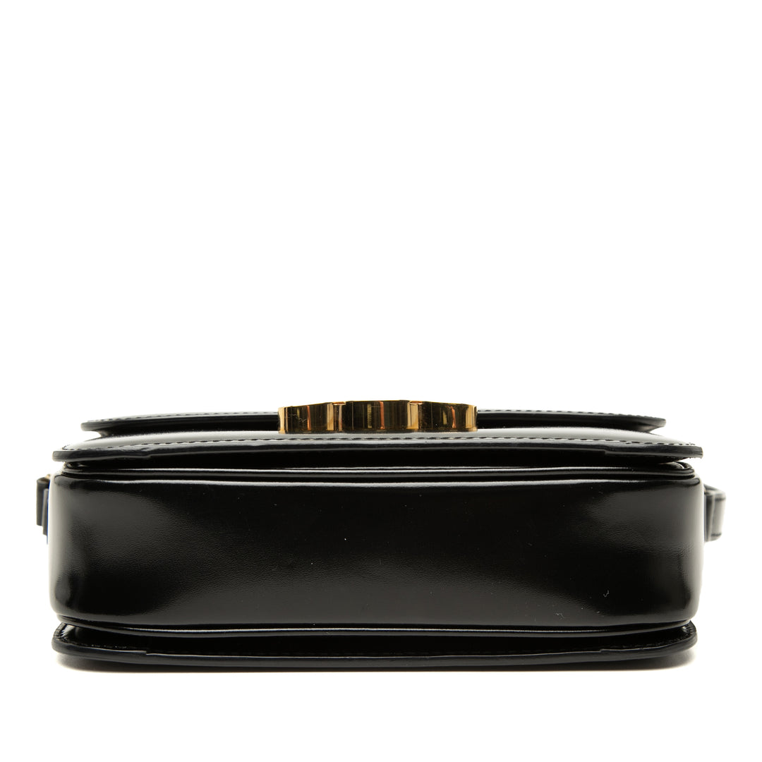 brillant Triomphe Sac Teen Cuir de veau Noir