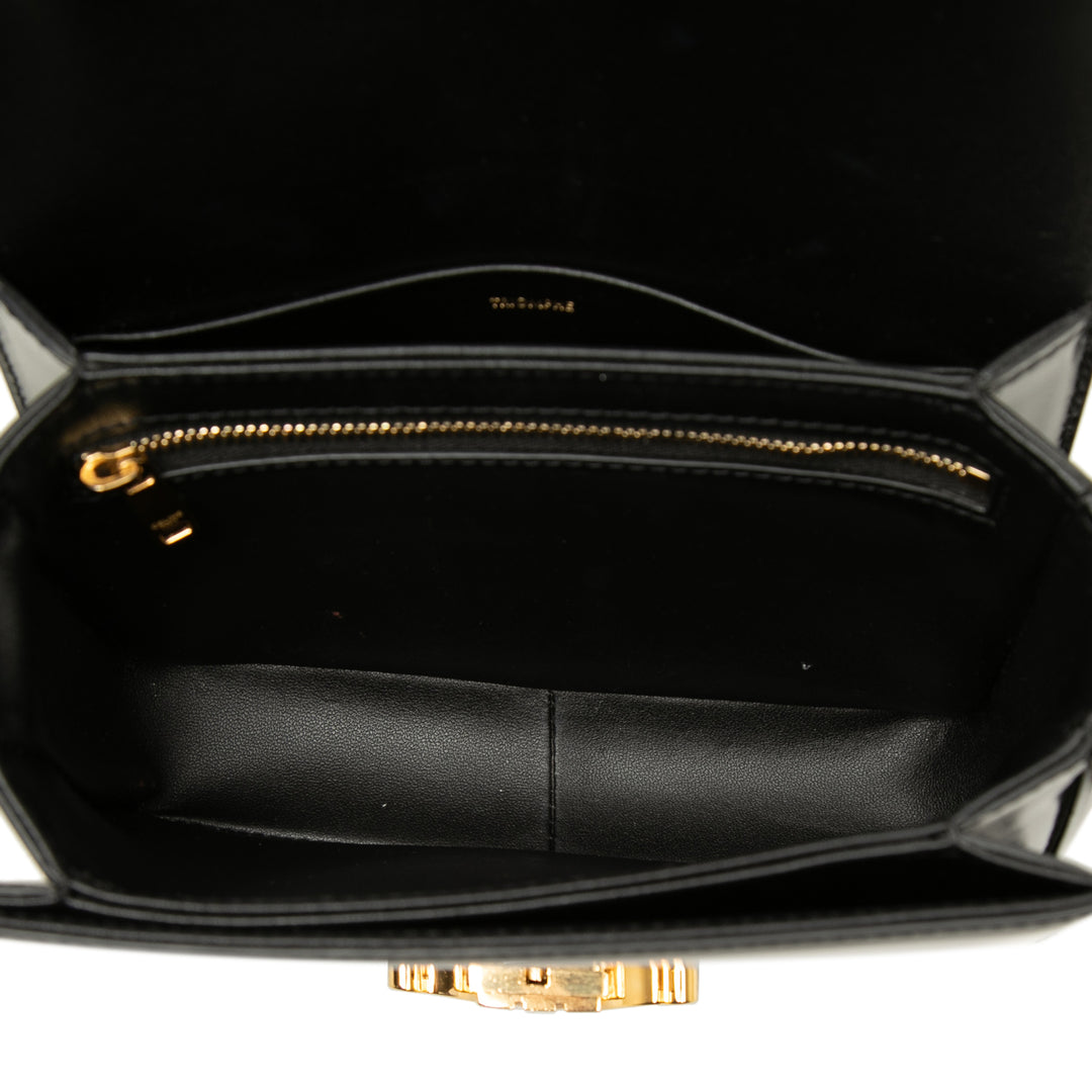 brillant Triomphe Sac Teen Cuir de veau Noir