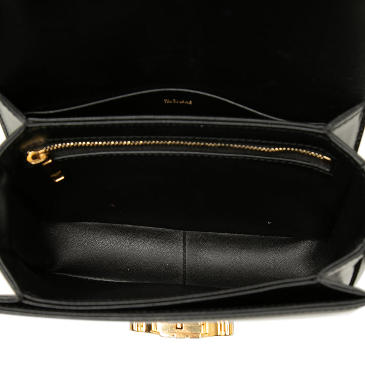 brillant Triomphe Sac Teen Cuir de veau Noir