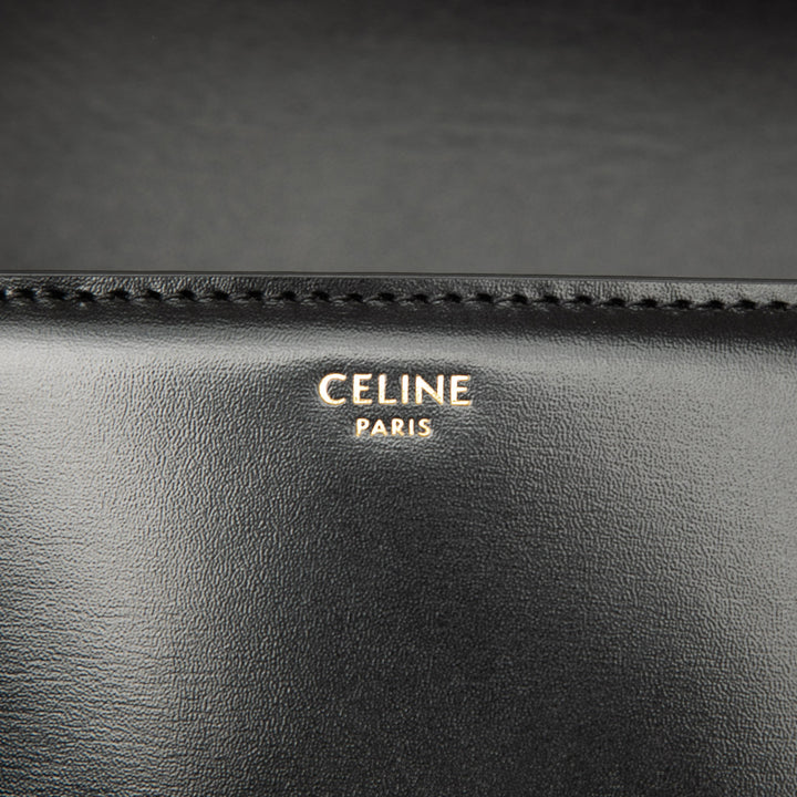 brillant Triomphe Sac Teen Cuir de veau Noir