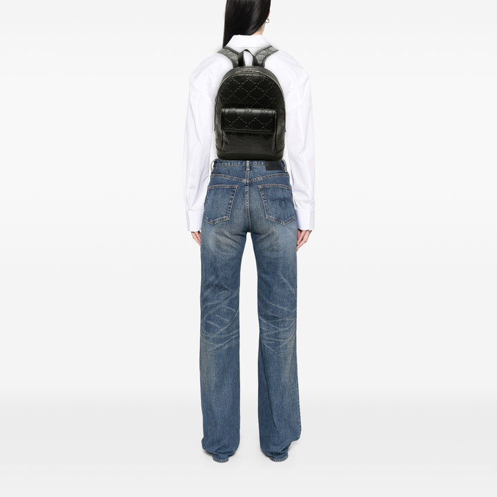 Gucci Sac à dos GG embossé Cuir de veau Noir – vue 6 – GABY PARIS