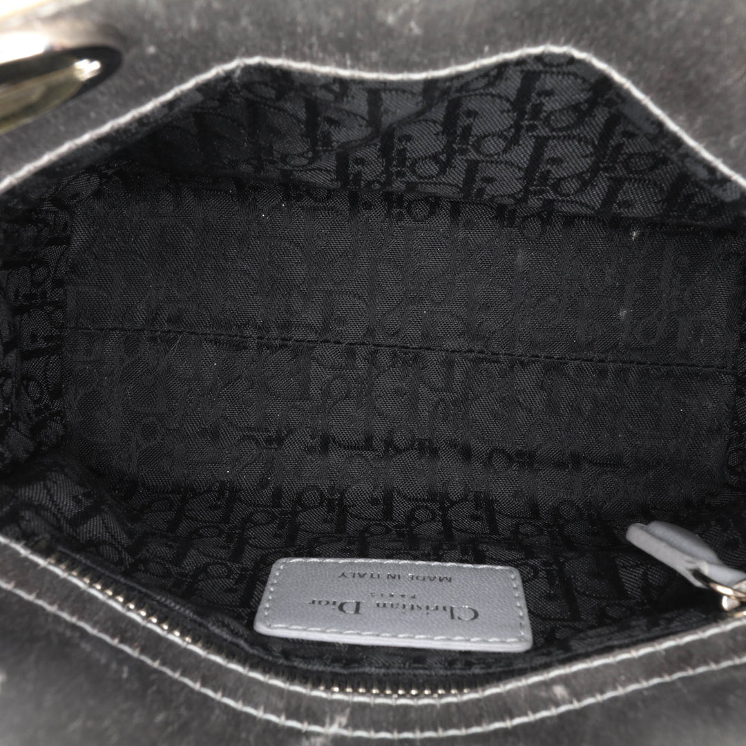 Mini Satin Cannage Lady Dior Gray - Gaby Paris