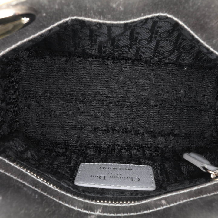 Mini Satin Cannage Lady Dior Gray - Gaby Paris