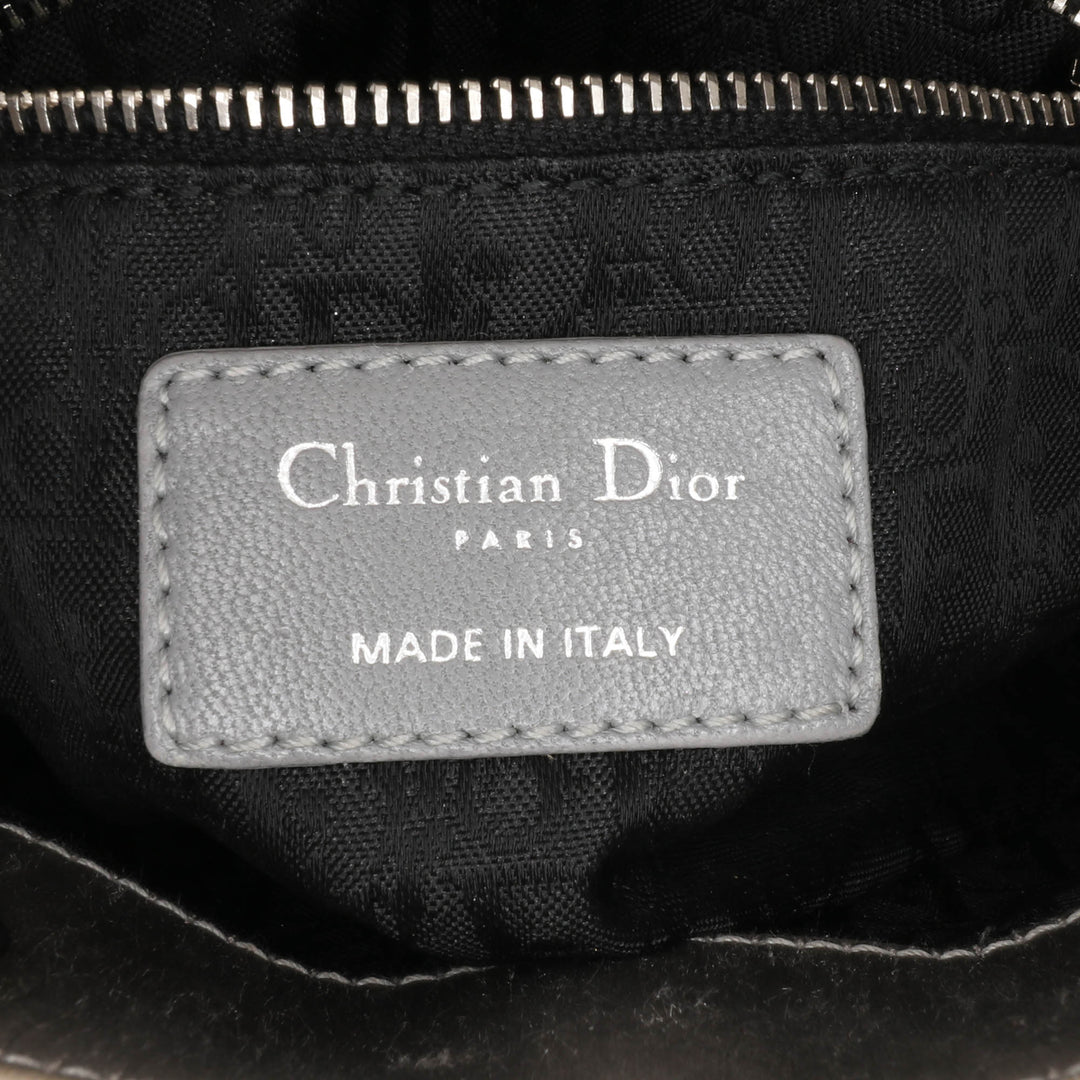 Mini Satin Cannage Lady Dior Gray - Gaby Paris