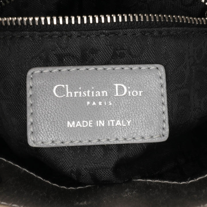 Mini Satin Cannage Lady Dior Gray - Gaby Paris