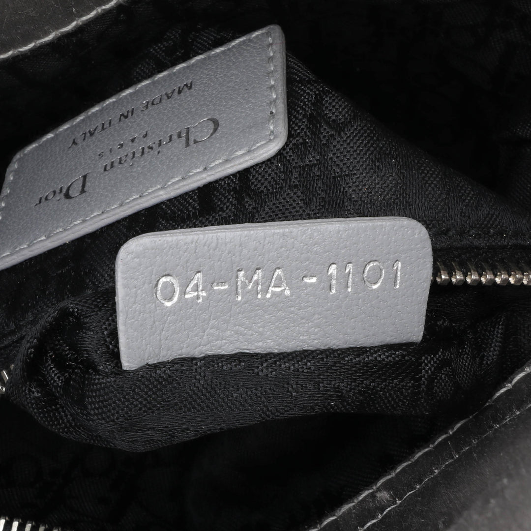 Mini Satin Cannage Lady Dior Gray - Gaby Paris