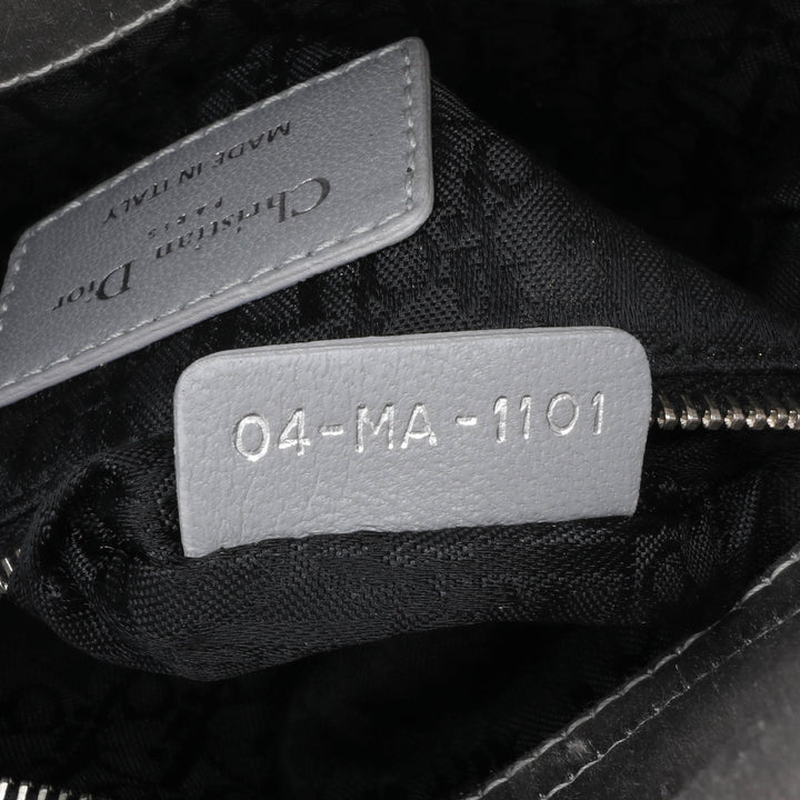 Mini Satin Cannage Lady Dior Gray - Gaby Paris