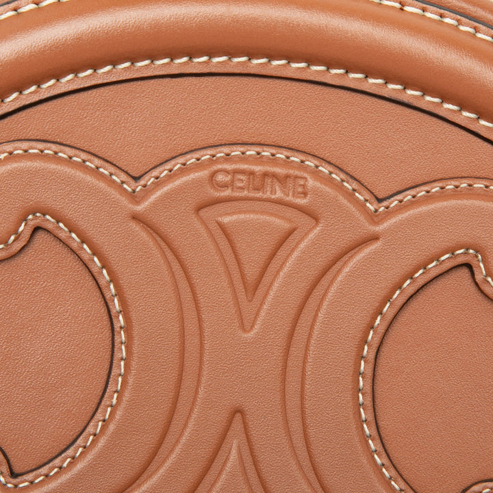 Celine Small Cuir de veau Cuir Triomphe Oval Sac porté croisé