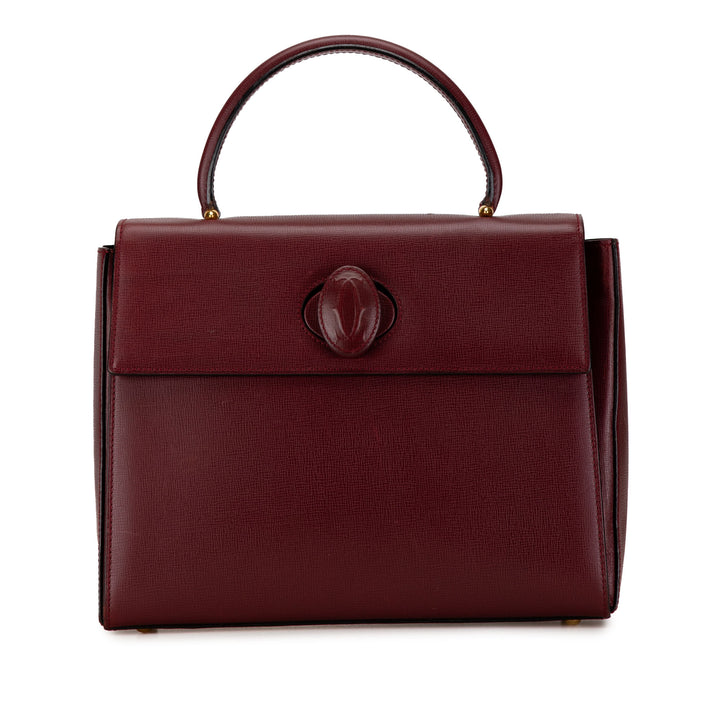 Leather Must de Cartier Turn Lock Handbag Red - Gaby Paris