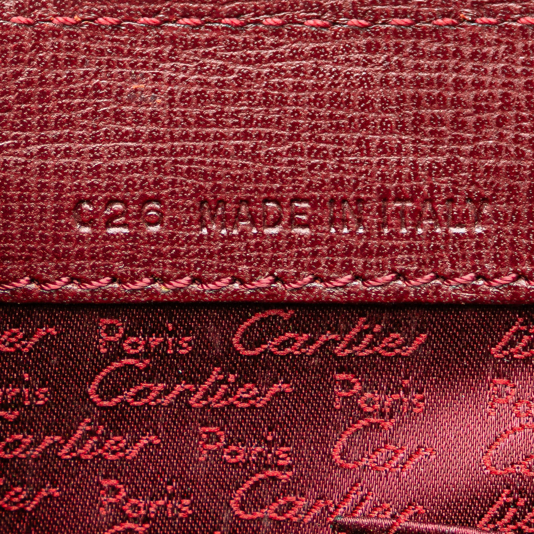 Leather Must de Cartier Turn Lock Handbag Red - Gaby Paris