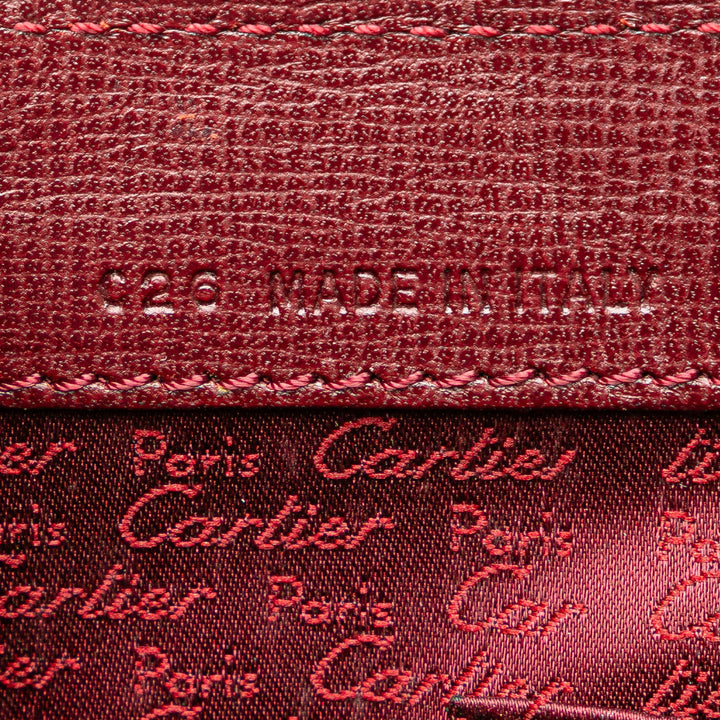 Leather Must de Cartier Turn Lock Handbag Red - Gaby Paris