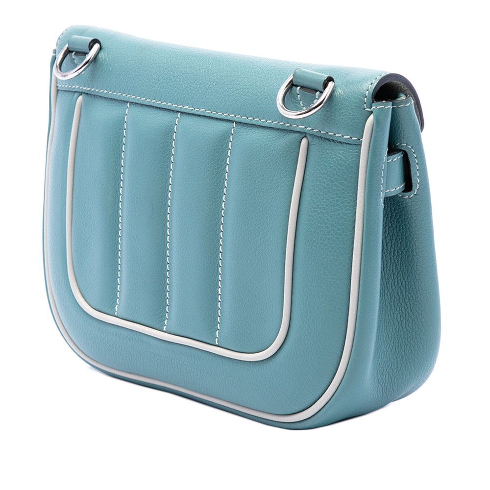 Hermès Sac bandoulière Berline 21 Evercolor Mini Bleu – vue 2 – GABY PARIS