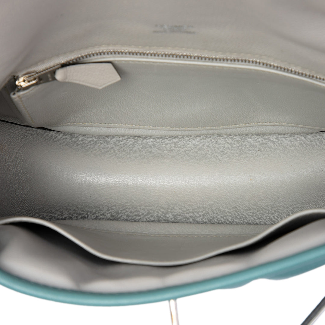 Hermès Sac bandoulière Berline 21 Evercolor Mini Bleu – vue 4 – GABY PARIS