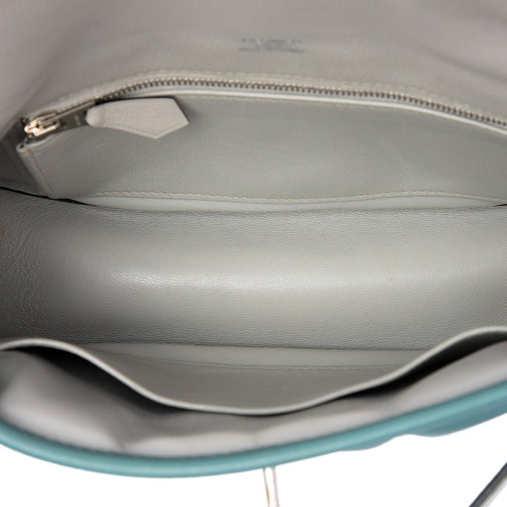Hermès Sac bandoulière Berline 21 Evercolor Mini Bleu – vue 4 – GABY PARIS