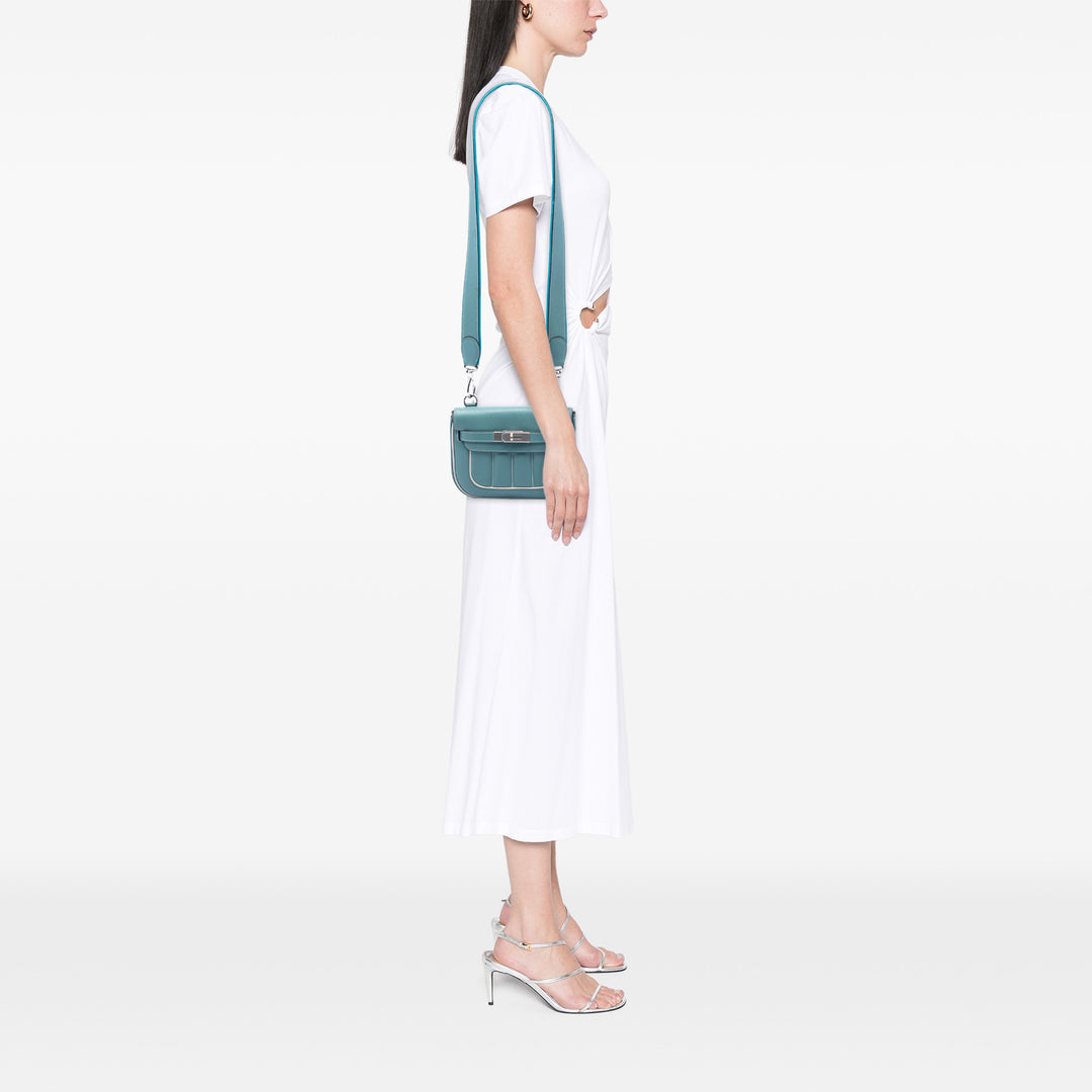 Hermès Sac bandoulière Berline 21 Evercolor Mini Bleu – vue 6 – GABY PARIS