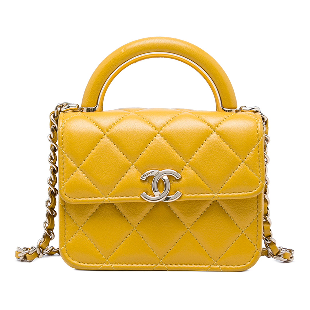 Chanel Mini Cuir d’agneau Paris Le19M Charming anse supérieure à rabat