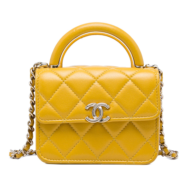 Chanel Mini Cuir d’agneau Paris Le19M Charming anse supérieure à rabat