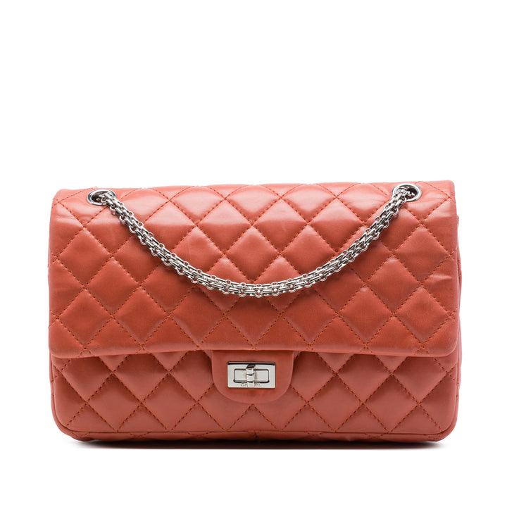 Matelassé Reissue 2.55 Double rabat 226 Cuir d'agneau Orange