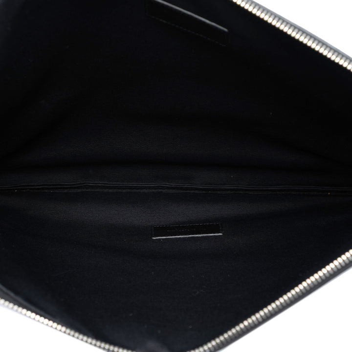 Saint Laurent Grain De Poudre Zip Document Holder