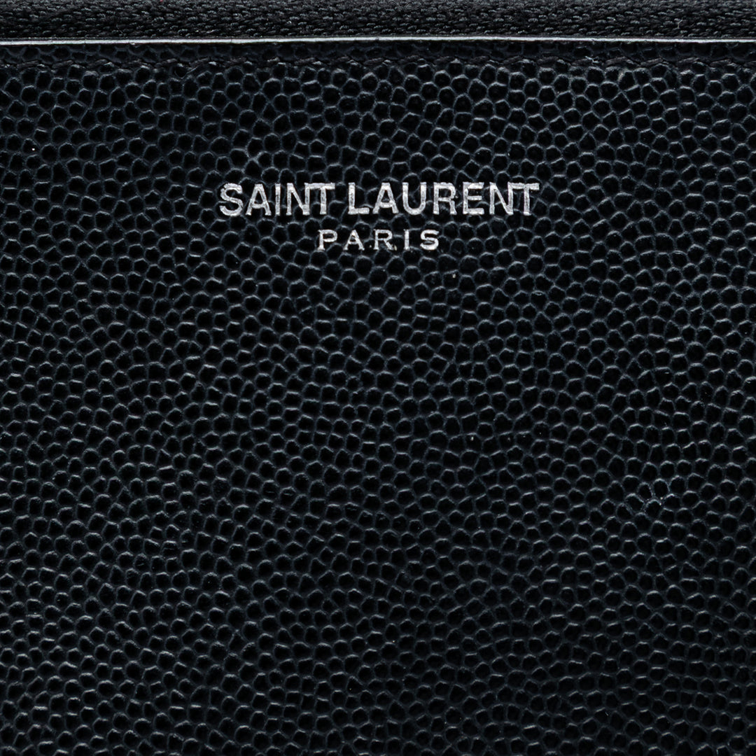 Saint Laurent Grain De Poudre Zip Document Holder