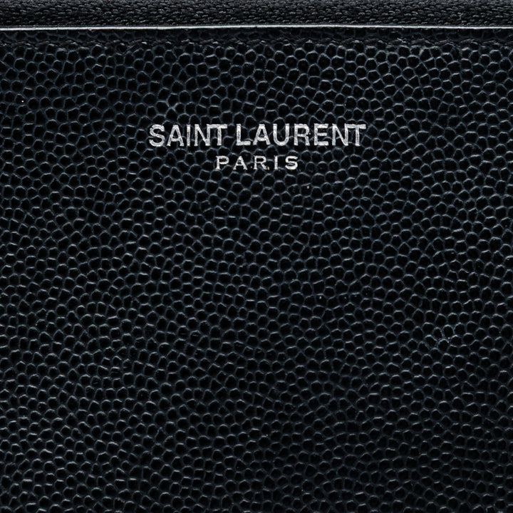 Saint Laurent Grain De Poudre Zip Document Holder