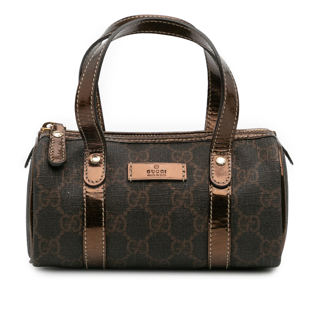 Gucci Sac à main Joy Boston GG Supreme Mini Marron – vue principale – GABY PARIS