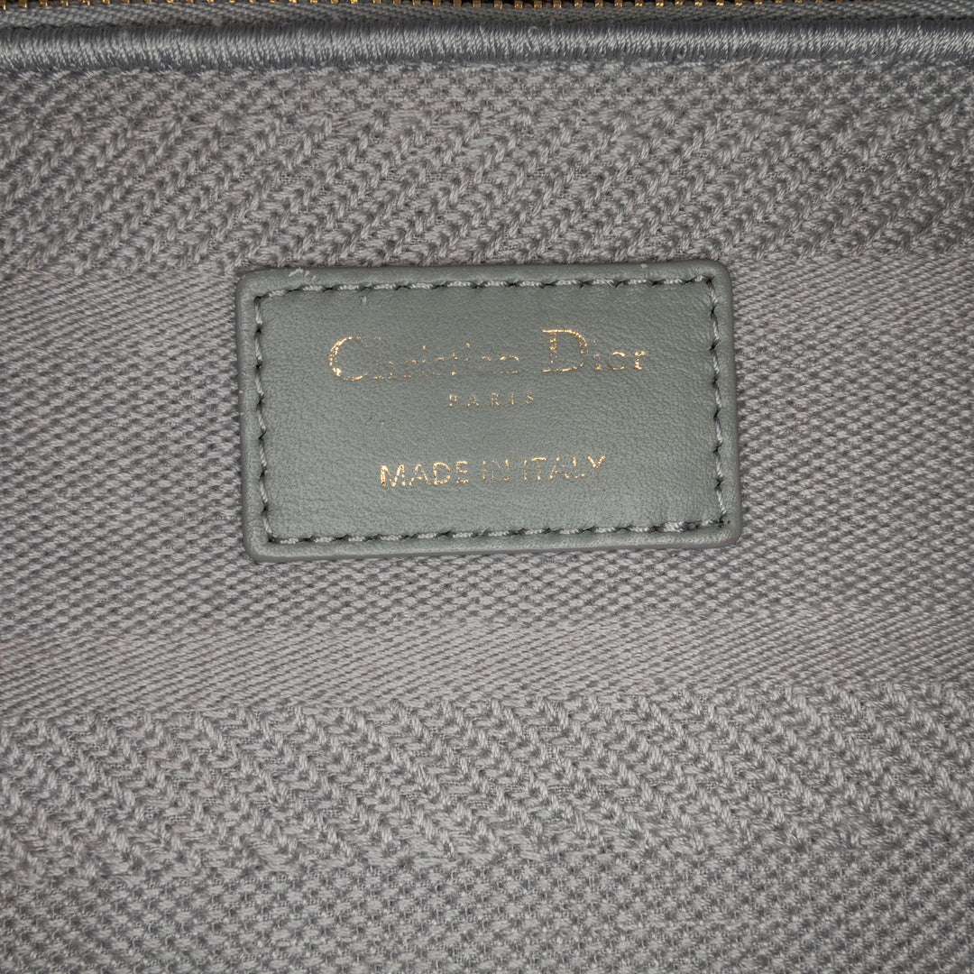 Dior Medium brodé Toile Cannage Lady D Lite