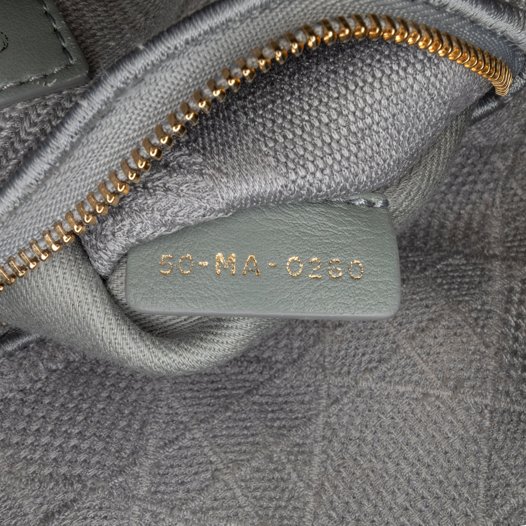 Dior Medium brodé Toile Cannage Lady D Lite
