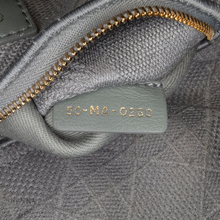 Dior Medium brodé Toile Cannage Lady D Lite