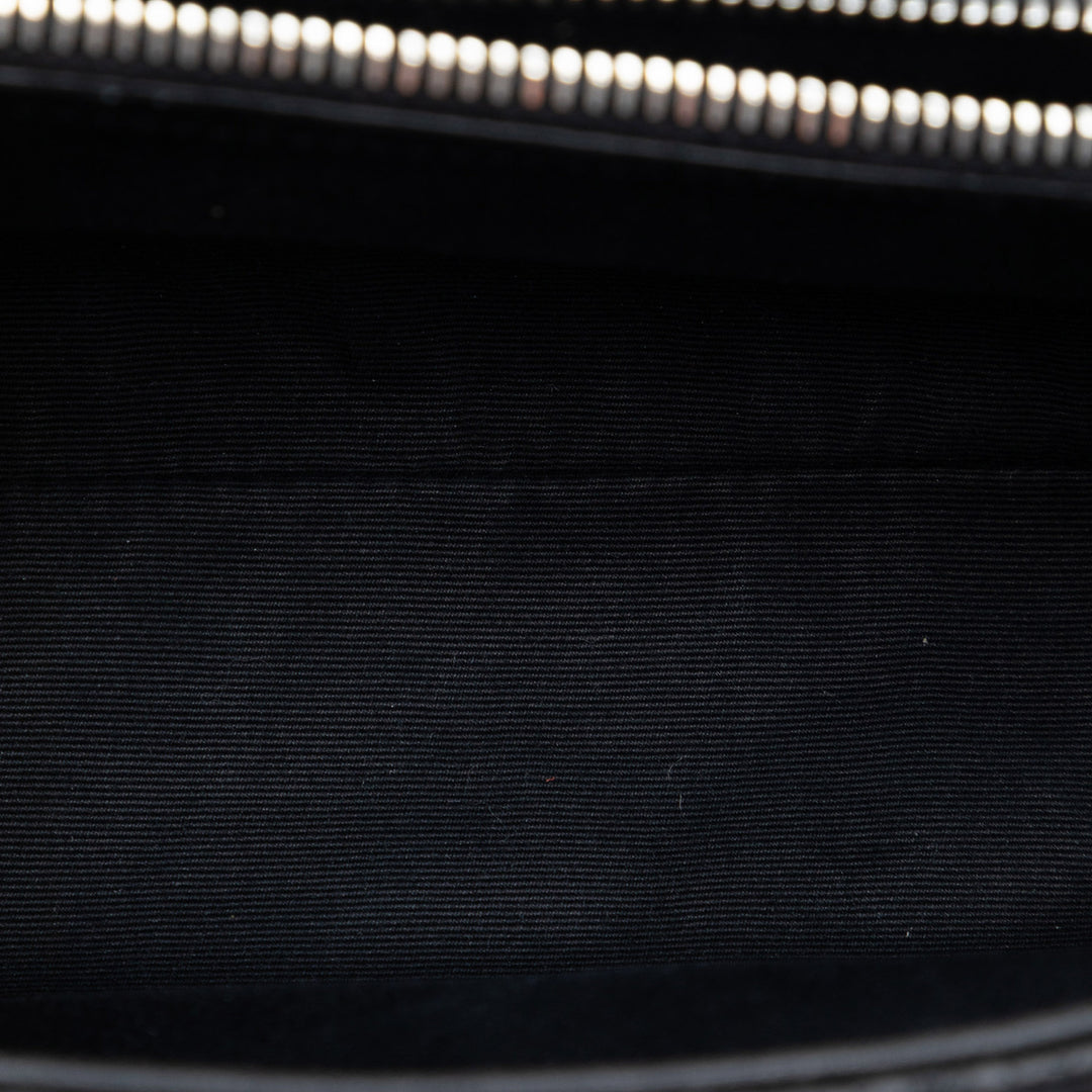 Chevron embossé College Sac Moyen Noir