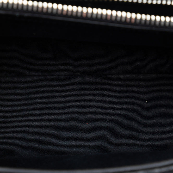 Chevron embossé College Sac Moyen Noir