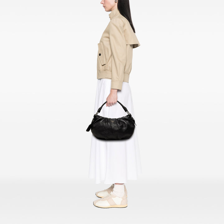 Prada Pleated Cervo Lux Hobo Noir – vue 7 – GABY PARIS