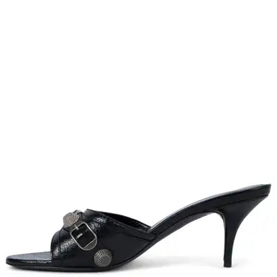 Balenciaga Mules Cagole 70 cuir noir pointure 39