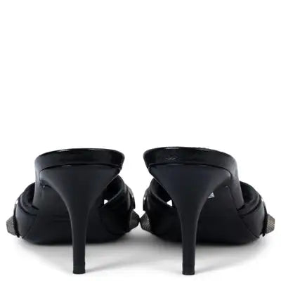 Balenciaga Mules Cagole 70 cuir noir pointure 39