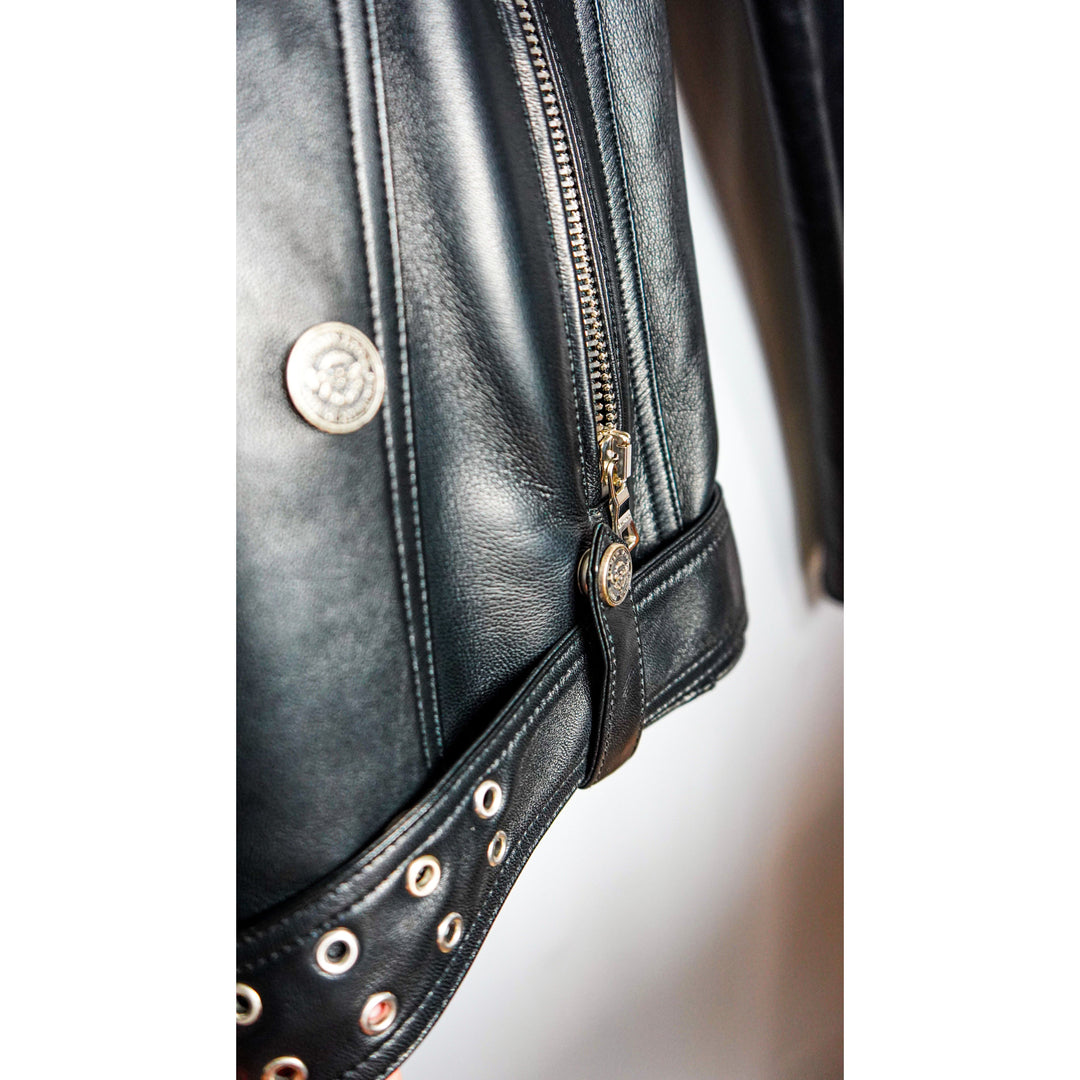 BALMAIN Blouson biker en cuir de veau - GABY PARIS