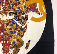 Chanel Gripoix Print Soie Foulard