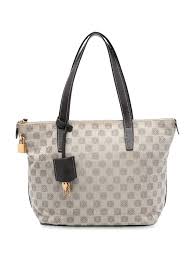 Loewe Sac cabas Anagram en toile enduite gris