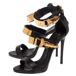 Giuseppe Zanotti Sandales à brides cuir noir pointure 39