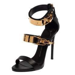 Giuseppe Zanotti Sandales à brides cuir noir pointure 39