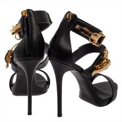 Giuseppe Zanotti Sandales à brides cuir noir pointure 39