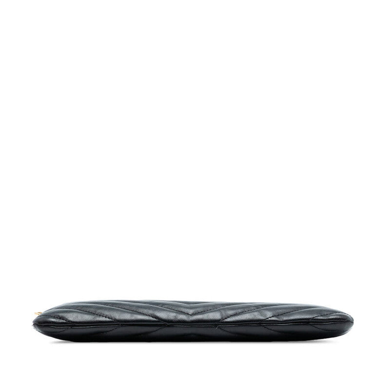 Saint Laurent pochette Monogram Zip A5 chevron matelassé
