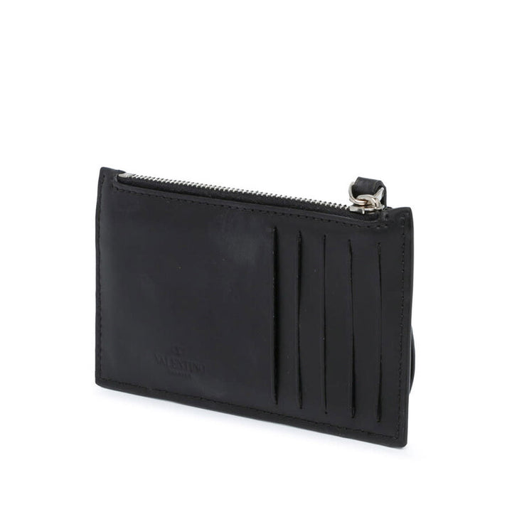 Valentino Garavani Porte-cartes zippé VLTN en cuir