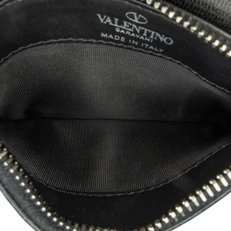 Valentino Garavani Porte-cartes zippé VLTN en cuir